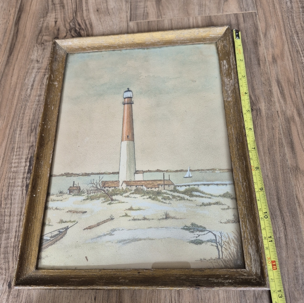 Vintage Lighthouse Artwork In Frame - Picture 7 of 8